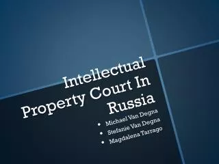 Intellectual Property Court In Russia