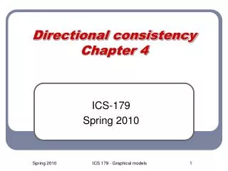 Directional consistency Chapter 4