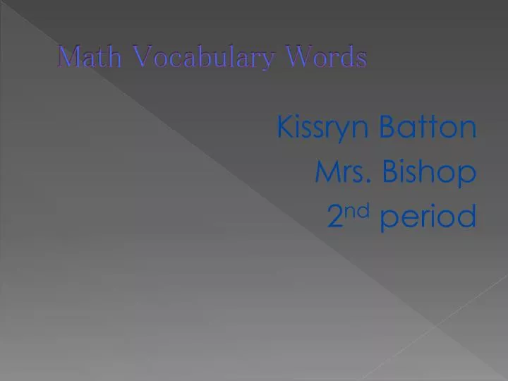 math vocabulary words