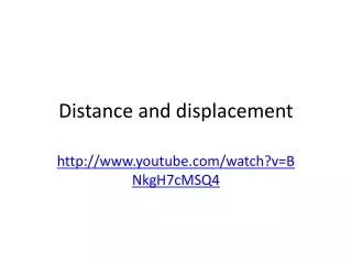 Distance and displacement