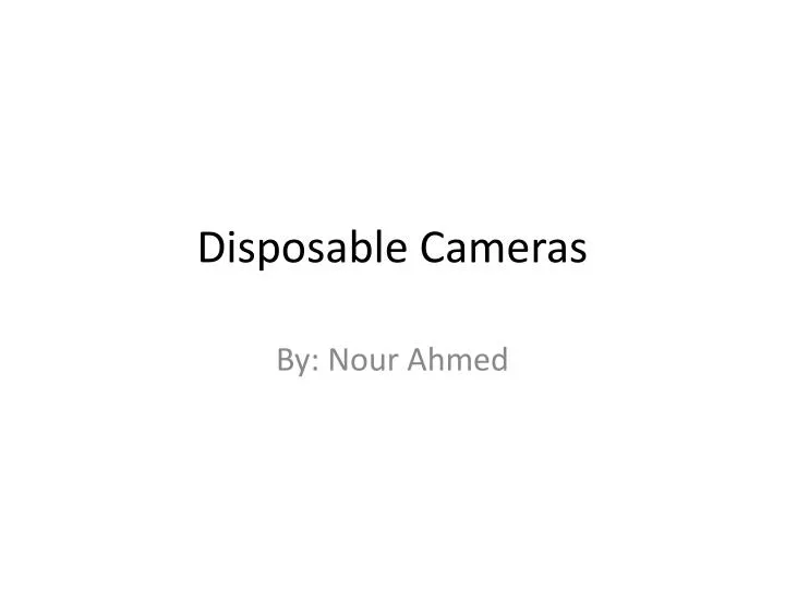 disposable cameras