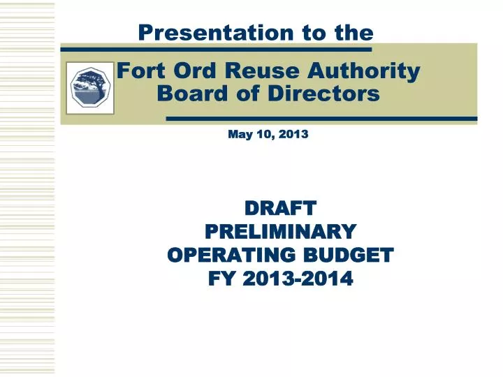 fort ord reuse authority board of directors may 10 2013