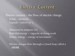 Electric Current