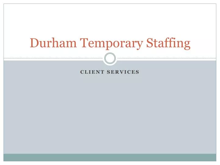 durham temporary staffing