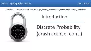 Discrete Probability (crash course, cont.)
