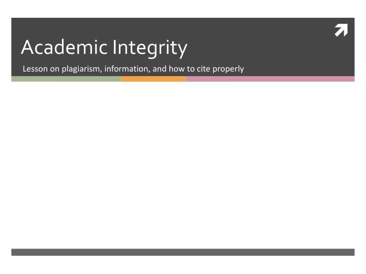 academic integrity