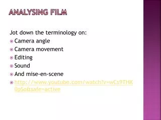 Analysing film