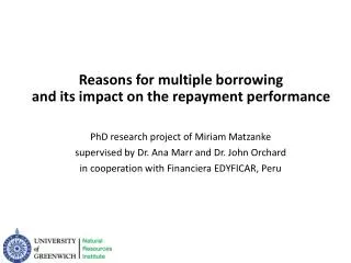 Reasons for multiple borrowing and its impact on the repayment performance