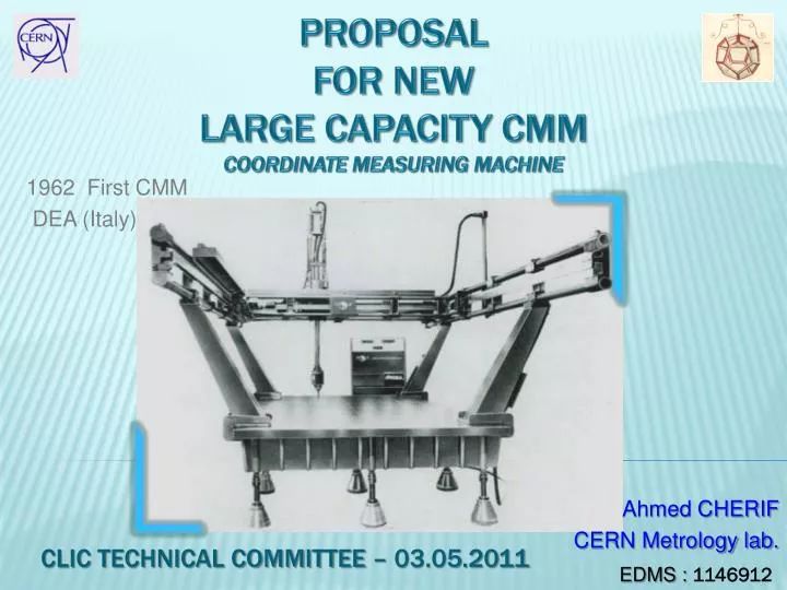 proposal for new large capacity cmm coordinate measuring machine