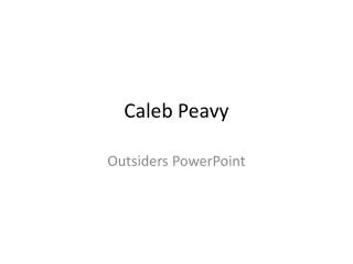 Caleb Peavy