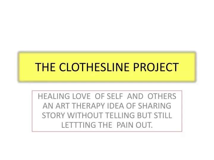 the clothesline project