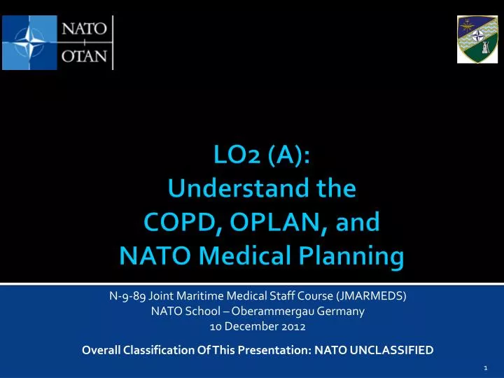 lo2 a understand the copd oplan and nato medical planning