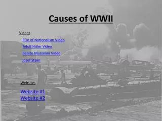 Causes of WWII