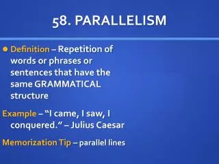 58. PARALLELISM