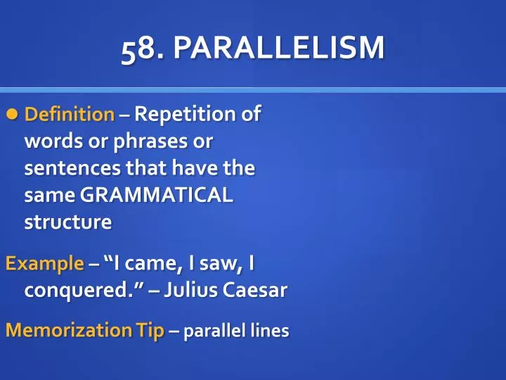 58 parallelism