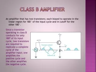 Class b amplifier