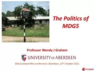 The Politics of MDG5