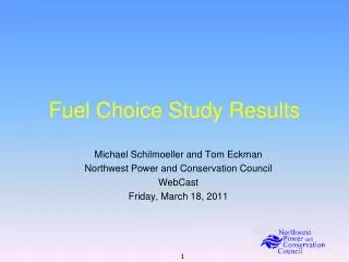 Fuel Choice Study Results