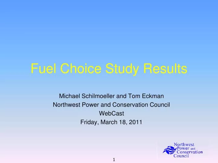 fuel choice study results