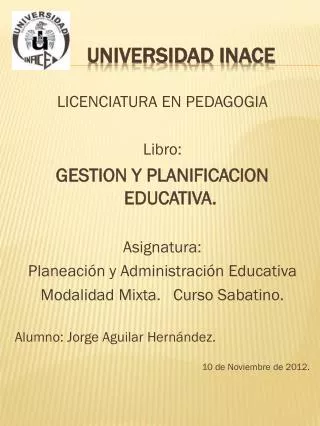 universidad inace