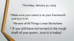 Thursday, January 31, 2013 - slide 1