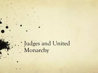 Judges and United Monarchy