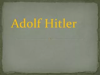 Adolf Hitler