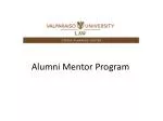Alumni Mentor Program - slide 1