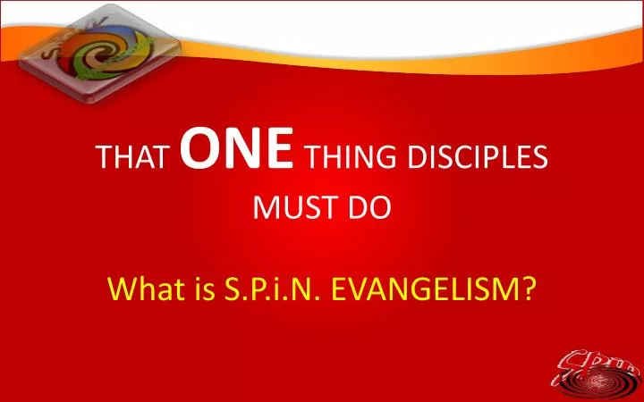 that one thing disciples must do