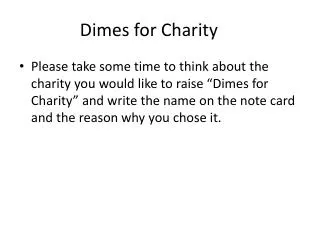 Dimes for Charity