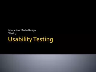 Usability Testing