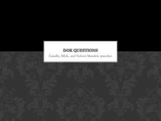 DOK QUESTIONS