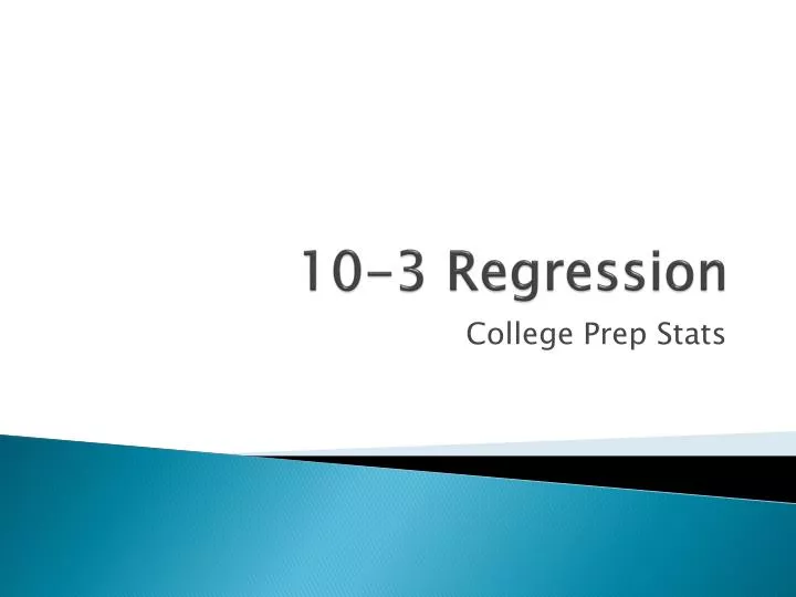 10 3 regression