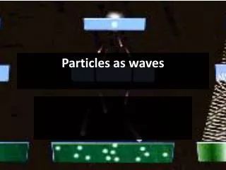particles as waves