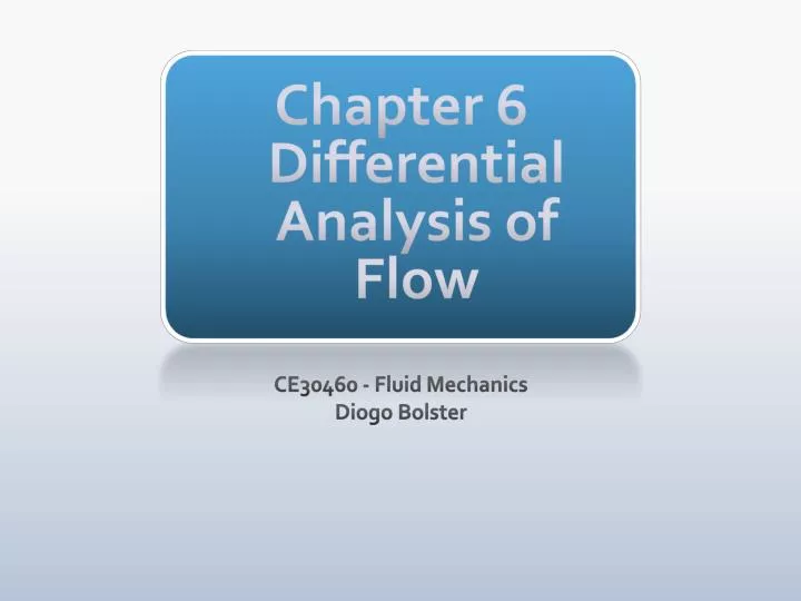 chapter 6 differential analysis of flow