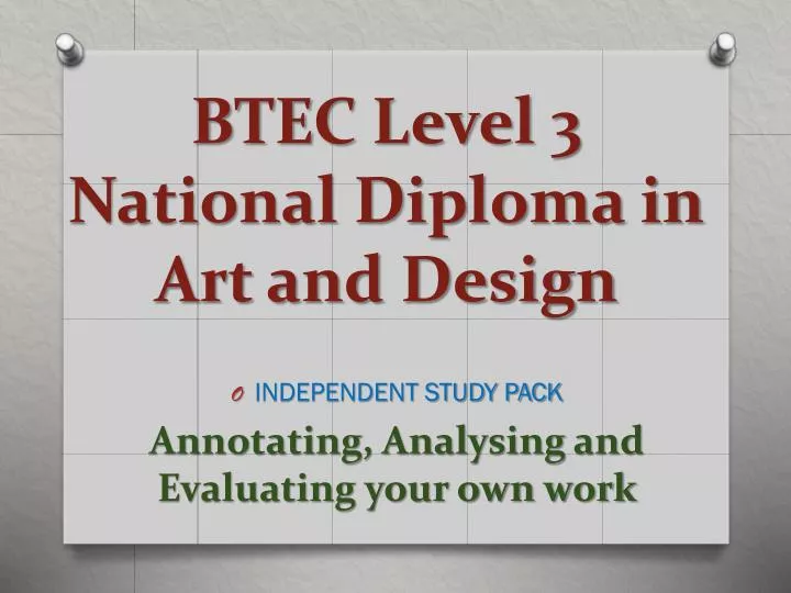 btec level 3 national diploma in art and design