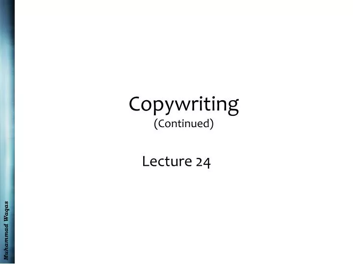copywriting continued