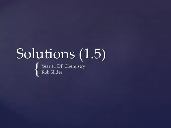 solutions 1 5