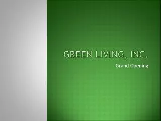 Green Living, Inc.