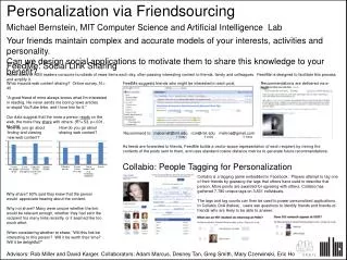 Personalization via Friendsourcing