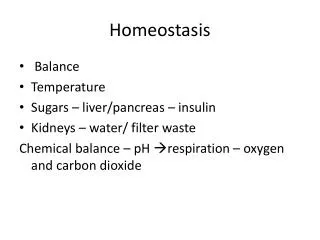 Homeostasis