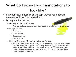 What do I expect your annotations to look like?