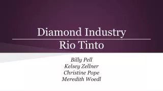 Diamond Industry Rio Tinto