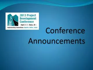 Conference Announcements