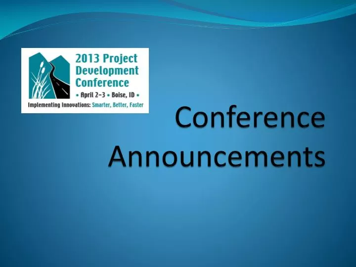 conference announcements