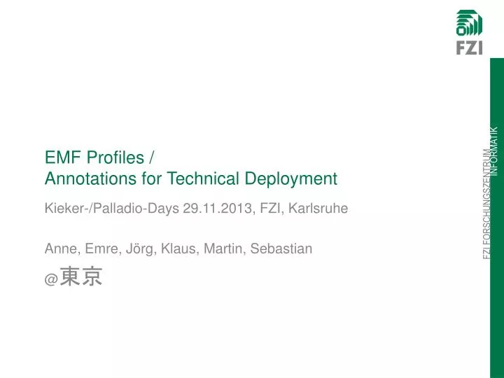 emf profiles annotations for technical deployment