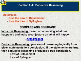 Section 2-4: Deductive Reasoning