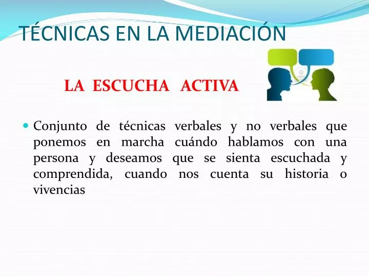 PPT - TÉCNICAS EN LA MEDIACIÓN PowerPoint Presentation, Free Download ...