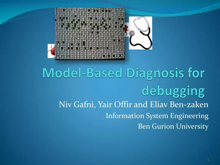 model based diagnosis for d ebugging