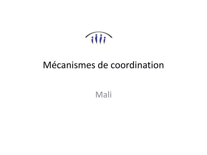 m canismes de coordination